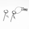 ∅15mm Oorringen met Ketting een Slangenhanger Unisex Stalen