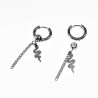 ∅15mm Oorringen met Ketting een Slangenhanger Unisex Stalen