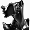 ∅15mm Oorringen met Ketting een Slangenhanger Unisex Stalen