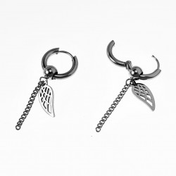 ∅15mm Oorringen met Ketting een Vleugelhanger Unisex Stalen