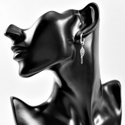 ∅15mm Oorringen met Ketting een Vleugelhanger Unisex Stalen