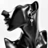 ∅15mm Oorringen met Ketting een Harthanger Unisex Stalen
