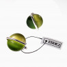 Grote Oorclips Dames Citroengroene Steen Ronde Clip-on Oorbellen