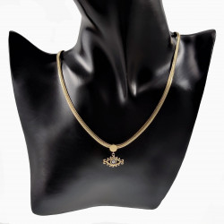 Nazar - Turks oog Slangenketting Dames 14k Geelgoud Plated RVS