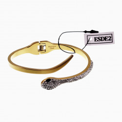 Slangen Design Armband - Stalen Goud Kleur - Bangle Armband Dames