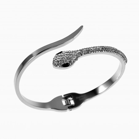Slangen Design Armband - Stalen Zilver Kleur - Bangle Armband Dames