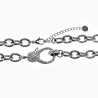 Dottilove Schakelsketting Dames -  RVS Wit Gold Plated- Ketting met Karabijn Hanger