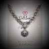 42cm Ketting met Zon Hanger Dames - RVS Plated - Halsketting - Dottilove Schakelsketting