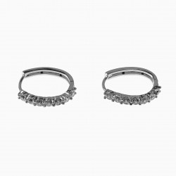 Oorringen Dames Rhodium Plating U-vormige Oorbellen met Zirkonen