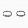 Oorringen Dames Rhodium Plating U-vormige Oorbellen met Zirkonen