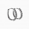 Oorringen Dames Rhodium Plating U-vormige Oorbellen met Zirkonen