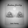 Clip-on Oorbellen met Zirkonia's Driehoekige Design Rhodium Plating