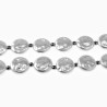 Platte Barok Parels Ketting Dames Stalen Zilver Kleur - Witte Collier