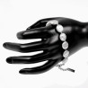 Platte Barok Parels Armband Dames - Stalen Zilver Kleur Witte Armband