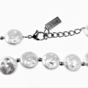 Platte Barok Parels Armband Dames - Stalen Zilver Kleur Witte Armband