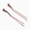 Rosé Gold Plating Kristallen Hart- en Zirconia-Clip-on Oorbellen Lange