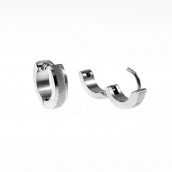 Tweekleurige Oorringen Dames Heren Roestvrij Staal Zilver Kleur
