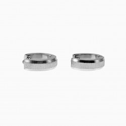 Tweekleurige Oorringen Dames Heren Roestvrij Staal Zilver Kleur
