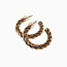 ∅30mm x 5mm Gedraaide Retro Oorringen Dames Stalen Goud Kleur