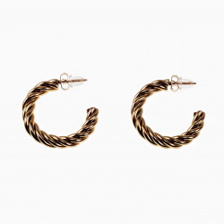 ∅30mm x 5mm Gedraaide Retro Oorringen Dames Stalen Goud Kleur