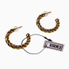 ∅30mm x 5mm Gedraaide Retro Oorringen Dames Stalen Goud Kleur