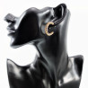 ∅30mm x 5mm Gedraaide Retro Oorringen Dames Stalen Goud Kleur