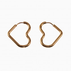 26mm x 21mm Hart Oorringen Dames - Verguld Roestvrij Staal - Oorbellen