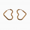 26mm x 21mm Hart Oorringen Dames - Verguld Roestvrij Staal - Oorbellen