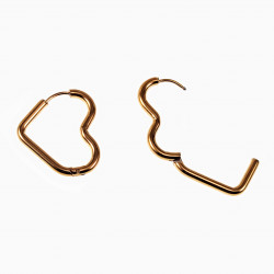 26mm x 21mm Hart Oorringen Dames - Verguld Roestvrij Staal - Oorbellen