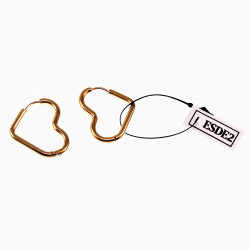 26mm x 21mm Hart Oorringen Dames - Verguld Roestvrij Staal - Oorbellen