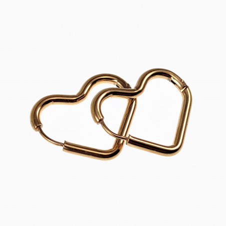 26mm x 21mm Hart Oorringen Dames - Verguld Roestvrij Staal - Oorbellen