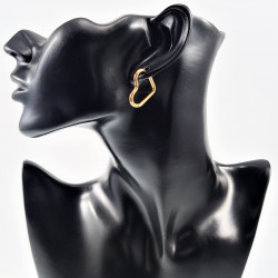 26mm x 21mm Hart Oorringen Dames - Verguld Roestvrij Staal - Oorbellen