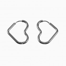 26mm x 21mm Hart Oorringen Dames - Roestvrij Staal - Oorbellen