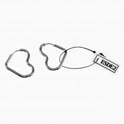 26mm x 21mm Hart Oorringen Dames - Roestvrij Staal - Oorbellen