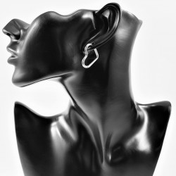 26mm x 21mm Hart Oorringen Dames - Roestvrij Staal - Oorbellen