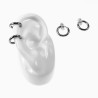 ∅12mm Clip Oorringen Unisex Roestvrij Staal Fake Oorbellen Geen Gaatje