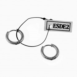 ∅15mm Oorringen Unisex Roestvrij Staal Oorbellen met Details