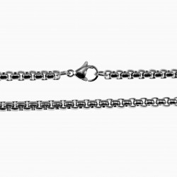 3mm Jasseron Ketting Dames - Heren - Stalen Zilverkleur - Ronde Box Schakelketting