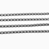 2mm Jasseron Ketting Dames Heren Roestvrij Staal Ronde Schakelketting