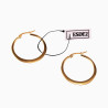 ∅30mm Oorbellen Dames - Platte-Design - Verguld Roestvrij Stalen - Oorringen