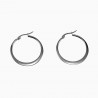 ∅30mm Oorbellen Dames Platte-Design Roestvrij Stalen Oorringen