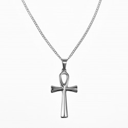 Egyptische Ankh Kruishanger Ketting Dames Heren Roestvrij Staal