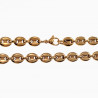 60cm x 7mm Koffieboon Ketting Unisex Stalen Goud Kleur Schakelketting
