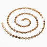 22,5cm x 7mm Koffieboon Armband Unisex - Stalen Goud Kleur