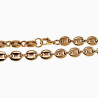 22,5cm x 7mm Koffieboon Armband Unisex - Stalen Goud Kleur