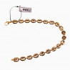 22,5cm x 7mm Koffieboon Armband Unisex - Stalen Goud Kleur