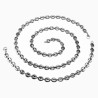 21cm x 7mm Koffieboon Armband Unisex - Stalen Zilverkleur - Schakelarmband