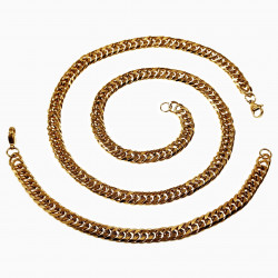 60cm x 9mm Cubaanse Ketting Unisex Verguld Stalen Schakelketting