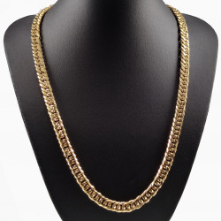 60cm x 9mm Cubaanse Ketting Unisex Verguld Stalen Schakelketting