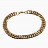 22cm x 9mm Cubaanse Armband Unisex - Stalen Goud Kleur -Schakelarmband